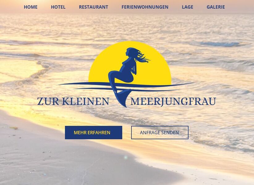 Webseite: Hotel - „Zur kleinen Meerjungfrau“